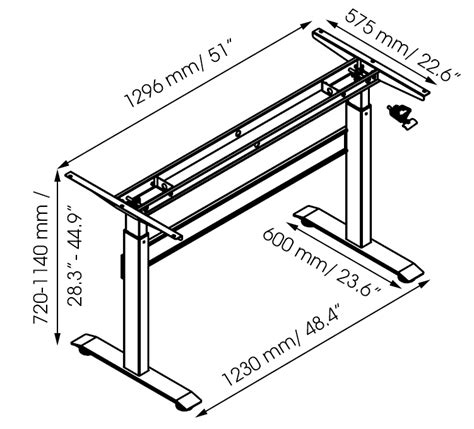 Height Adjustable Standing Desk Dimensions - Coffee Table Design Ideas