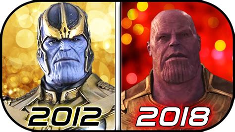 EVOLUTION of THANOS in Movies (2012-2018) History of Thanos Avengers ...