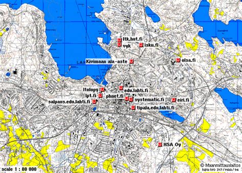 Information resource map of Lahti, Finland