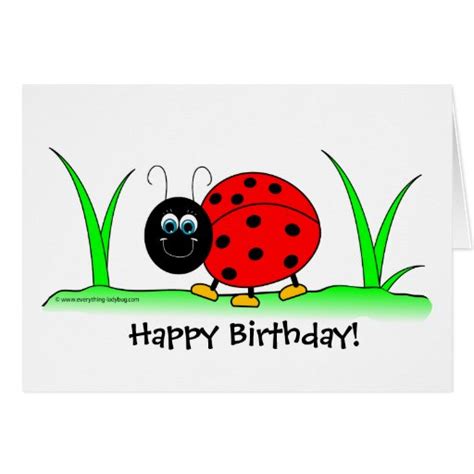 Ladybug Birthday Card | Zazzle