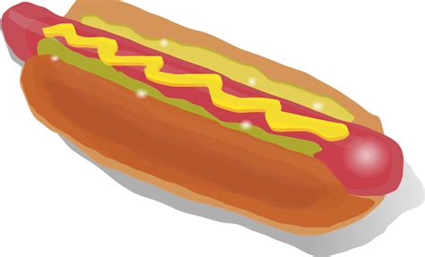 Hotdog | Free Stock Photo | Illustration of a hotdog with mustard | # 15037