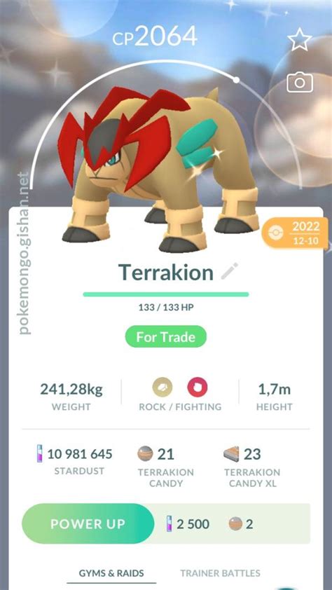 Shiny Terrakion - Pokemon Go