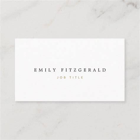 Minimalist Gold & Black Typography Business Card | Zazzle.com