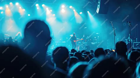 Premium Photo | Concert stage from audience perspective