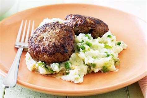 Lamb rissoles with mint pea mash Recipe • Wiki Recipes