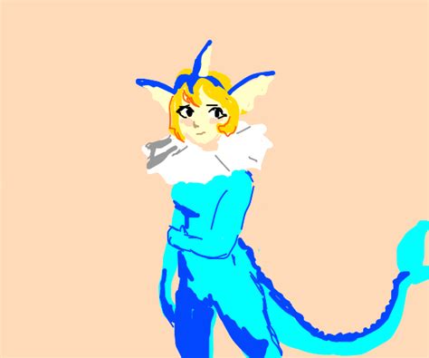 Vaporeon as a human woman - Drawception