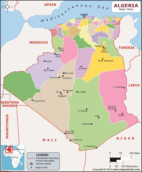 Algeria Major Cities Map | List of Major Cities in Different States of ...