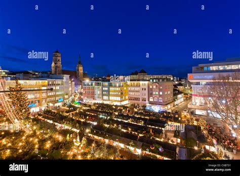 CHRISTMAS MARKET, MARKET PLACE, MARKTPLATZ SQUARE, STUTTGART, BADEN-WUERTTEMBERG, GERMANY Stock ...