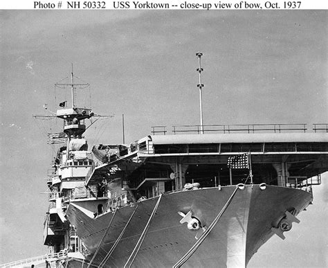 Aircraft Carrier Photo Index: USS YORKTOWN (CV-5)