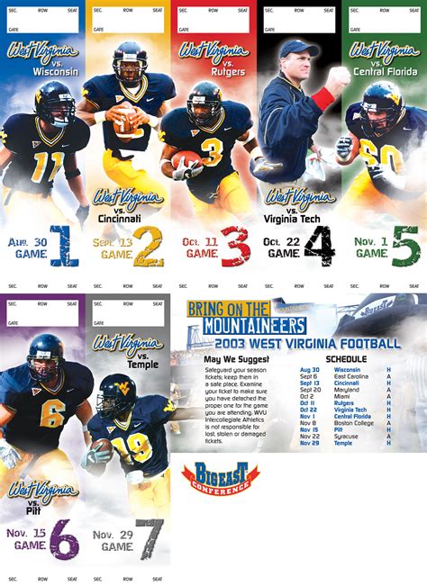 2003 WVU Football Tickets – Kervie Mata Design Portfolio