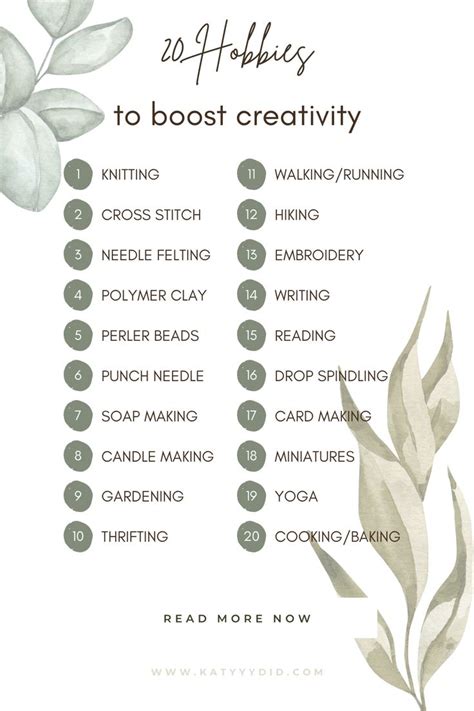 20 Hobbies to try to help boost your creativity! | Easy hobbies ...