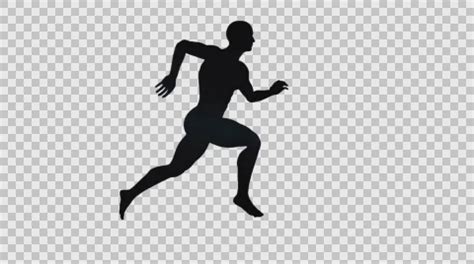 man silhouette running animation, alpha ... | Stock Video | Pond5