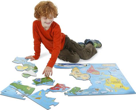 World Map Floor Puzzle - 33 Pieces from Melissa & Doug - School Crossing