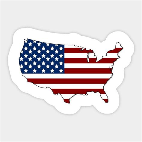 map usa by raike | American flag sticker, Flag, Music stickers