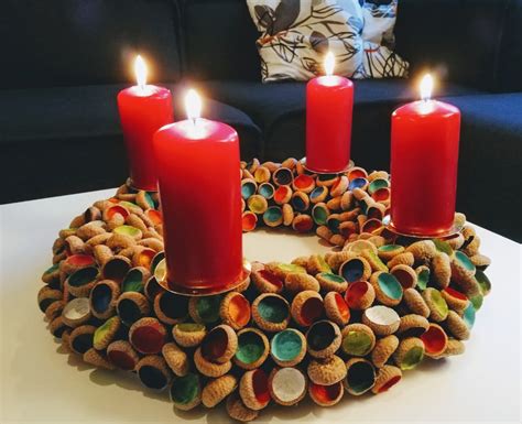 Adventskranz selber machen mit einfachen Ideen aus der Natur