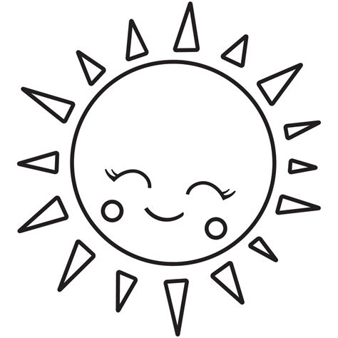 21 Sun Outlines: Suns with Faces, Clouds, Sun Line Art, PNGs