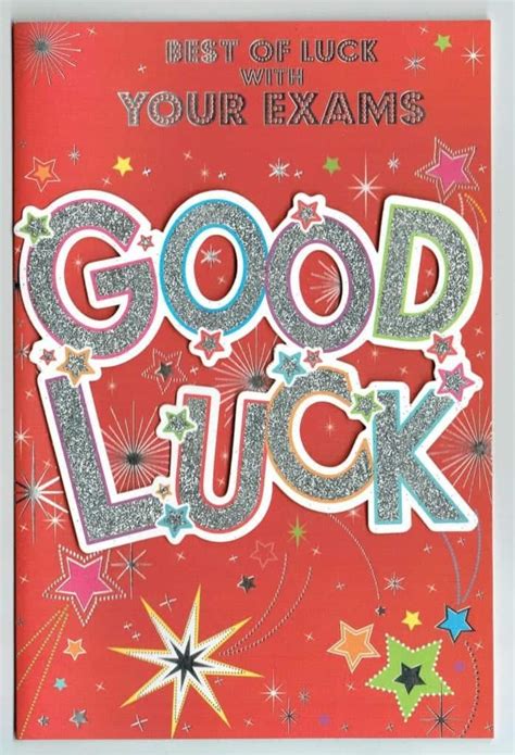 Good Luck With Your Exams Card 'Best Of Luck With Your Exams' - With Love Gifts & Cards