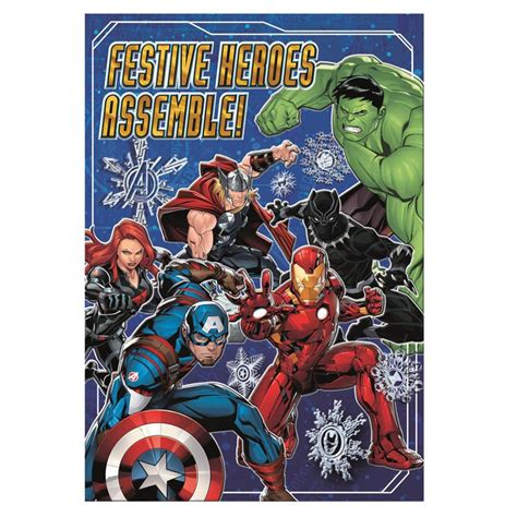 Festive Heroes Marvel Avengers Christmas Card (25519657) - Character Brands