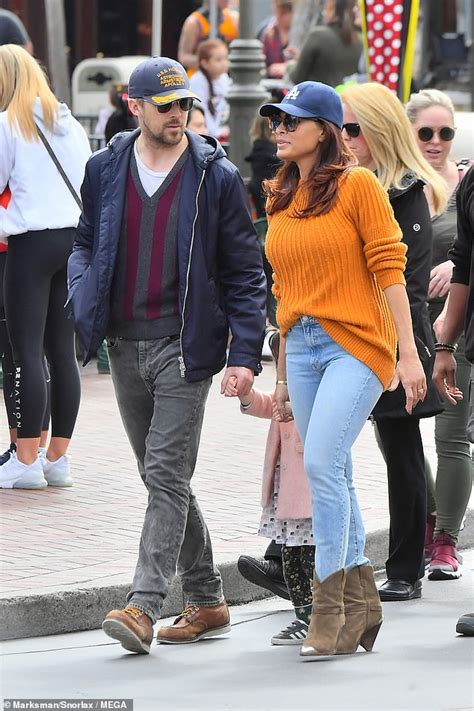 Eva Mendes marks her 45th birthday with Ryan Gosling and their girls at DisneyLand | Daily Mail ...