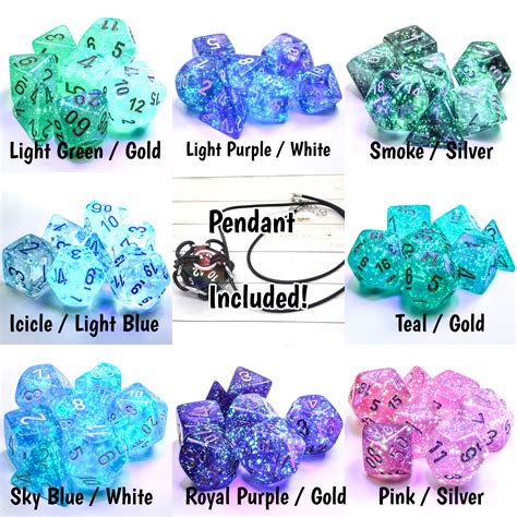 [OC] Glow in the Dark Dice Set & Pendant Giveaway! : r/DnD