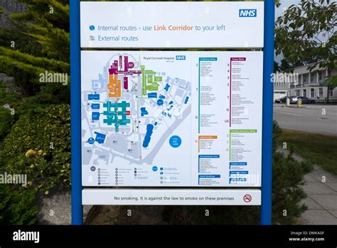 Royal Cornwall Hospital NHS Site Map Stock Photo - Alamy