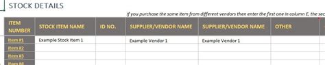 Vendor Contact List Template Database