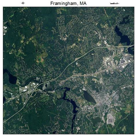 Aerial Photography Map of Framingham, MA Massachusetts