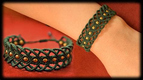 Macrame Bracelet Pattern | Step by step Tutorial | Making Bracelet With Beads - YouTube