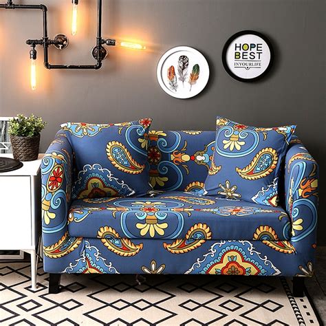 Bohemian Style Couch Sofa Covers For Living Room Sing Double Three Four ...