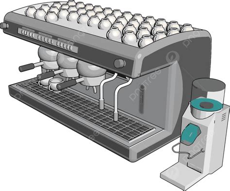 Espresso Machine Vector Illustration On Whiye Background Machine Clean Caffeine Vector, Machine ...