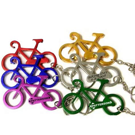 Customized Bicycle Shape Bottle Opener Keychains - Bottle Opener Keychains