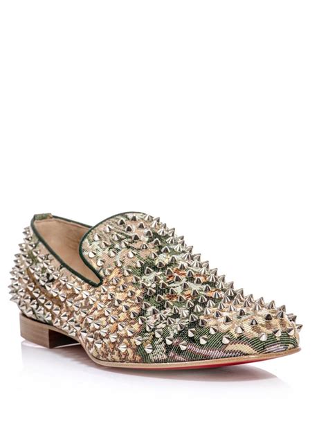 Christian Louboutin - Rollerboy Spiked Tapestry Loafer €1014