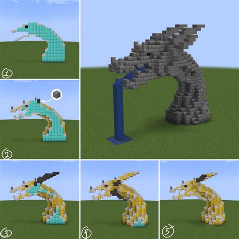 minecraft dragon tutorial | Minecraft statues, Minecraft houses, Cool minecraft creations