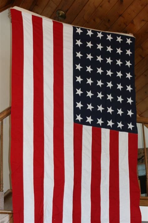 Large 48 Star Flag Vintage American Flag Old Flag Old