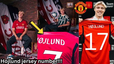 Hojlund jersey number🔥! Rasmus Hojlund Manchester United jersey number confirmed. - YouTube