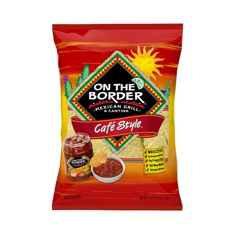 On the Border Mexican Grill & Cantina Cafe Style Tortilla Chips, 17 Oz ...