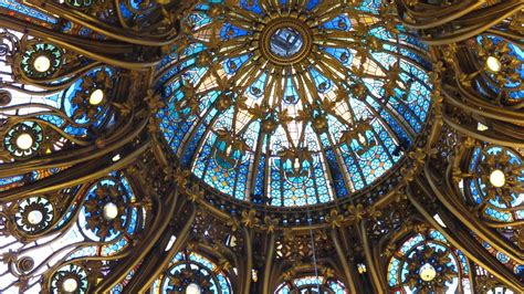 Art Nouveau stained glass ceiling. | Stained Glass and Cathedral Scul…