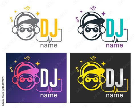 Dj Logo Design. Creative vector logo design with headphones and DJ with ...