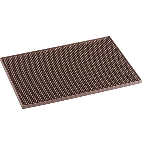 Choice 12" x 18" Brown Bar Mat