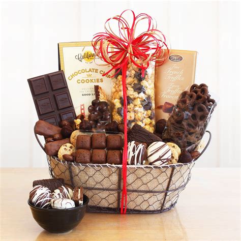 Chocolate Delights Basket Gift Basket | Chocolate gifts basket ...