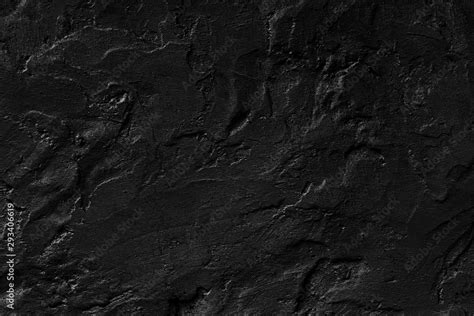 Seamless black rough concrete wall texture background. dark cement wall. grey plaster texture ...