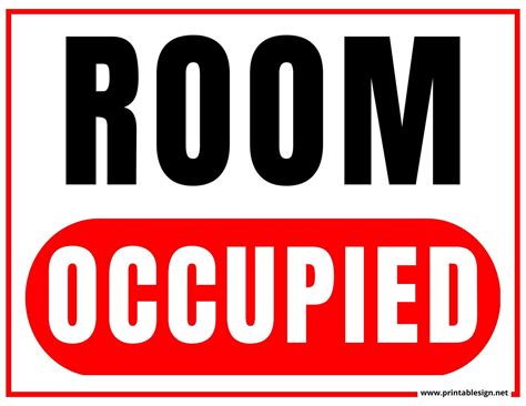 Room Occupied Sign | FREE Download