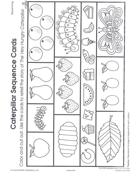 The Very Hungry Caterpillar Printables Sequencing - Printable Word Searches