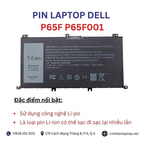 Pin Laptop Dell P65F P65F001 Chính Hãng - Giá Rẻ