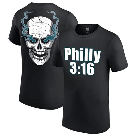 Men's Black "Stone Cold" Steve Austin WrestleMania 40 Philly 3:16 T-Shirt