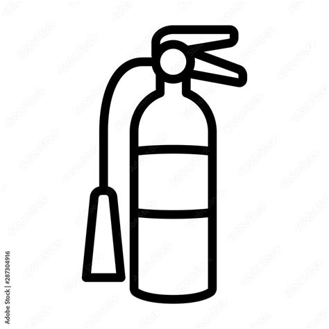 Fire extinguisher line art vector icon for apps and websites Stock Vector | Adobe Stock