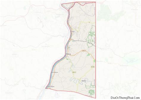 Map of Brooke County, West Virginia - Thong Thai Real