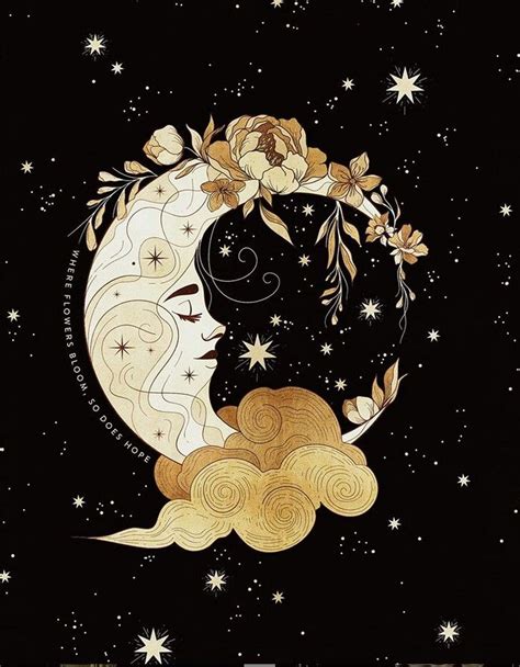 Pin by Roxanne Watson on La Luna - Collection of Moon Illustrations | Celestial art, Moon art ...