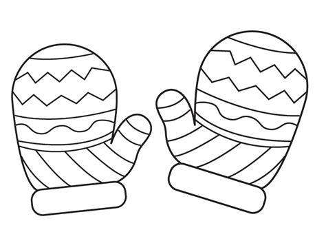 Mitten Coloring Page - AZ Coloring Pages | Coloring pages winter ...