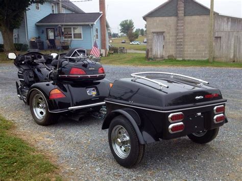 Honda Trike pulling the Kompact Kamp Route 66 Trike Trailer | Motorcycle camping, Pull behind ...